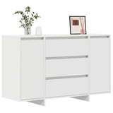 Sideboard with Drawer White 120 x 41 x 75 cm Engineered Wood - Side View