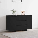 Sideboard with Drawer Black 120 x 41 x 75 cm Engineered wood
