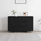 Sideboard with Drawer Black 120 x 41 x 75 cm Engineered wood - Top-Down View