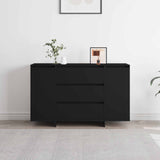 Sideboard with Drawer Black 120 x 41 x 75 cm Engineered Wood - Top-Down View