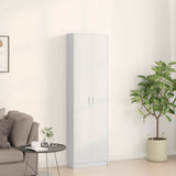 Wardrobe with Shelf White 55 x 25 x 189 cm Engineered Wood - Top-Down View