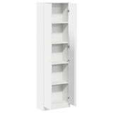 Wardrobe with Shelf White 55 x 25 x 189 cm Engineered Wood - 45-Degree Angle