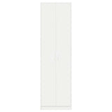 Wardrobe with Shelf White 55 x 25 x 189 cm Engineered Wood - Rear View