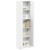 Wardrobe with Shelf White 55 x 25 x 189 cm Engineered Wood - Side View