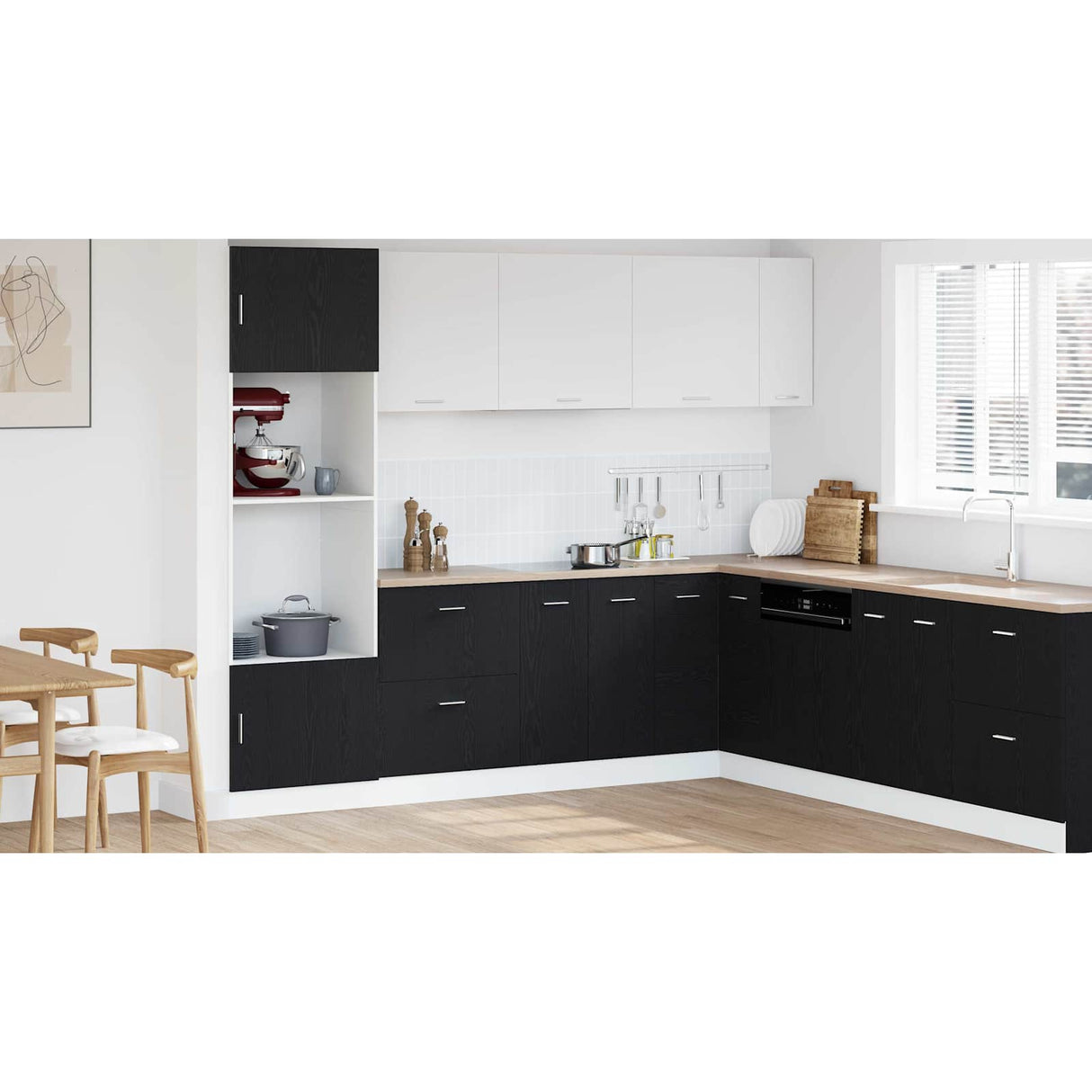 Hanging Cabinet Black Oak 60 x 57 x 207 cm Engineered Wood