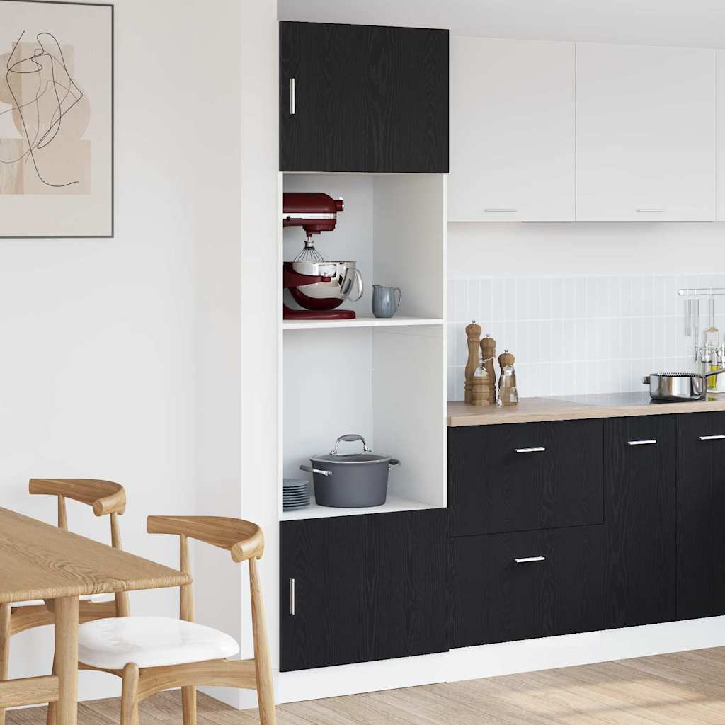 Hanging Cabinet Black Oak 60 x 57 x 207 cm Engineered Wood