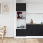 Hanging Cabinet Black Oak 60 x 57 x 207 cm Engineered Wood
