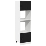 Hanging Cabinet Black Oak 60 x 57 x 207 cm Engineered Wood - Front View