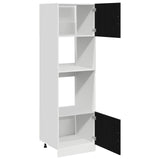 Hanging Cabinet Black Oak 60 x 57 x 207 cm Engineered Wood - 45-Degree Angle
