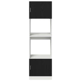 Hanging Cabinet Black Oak 60 x 57 x 207 cm Engineered Wood - Rear View