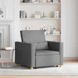 Pull out Sofa Bed Single Dark grey 90 x 165 x 87 cm Fabric