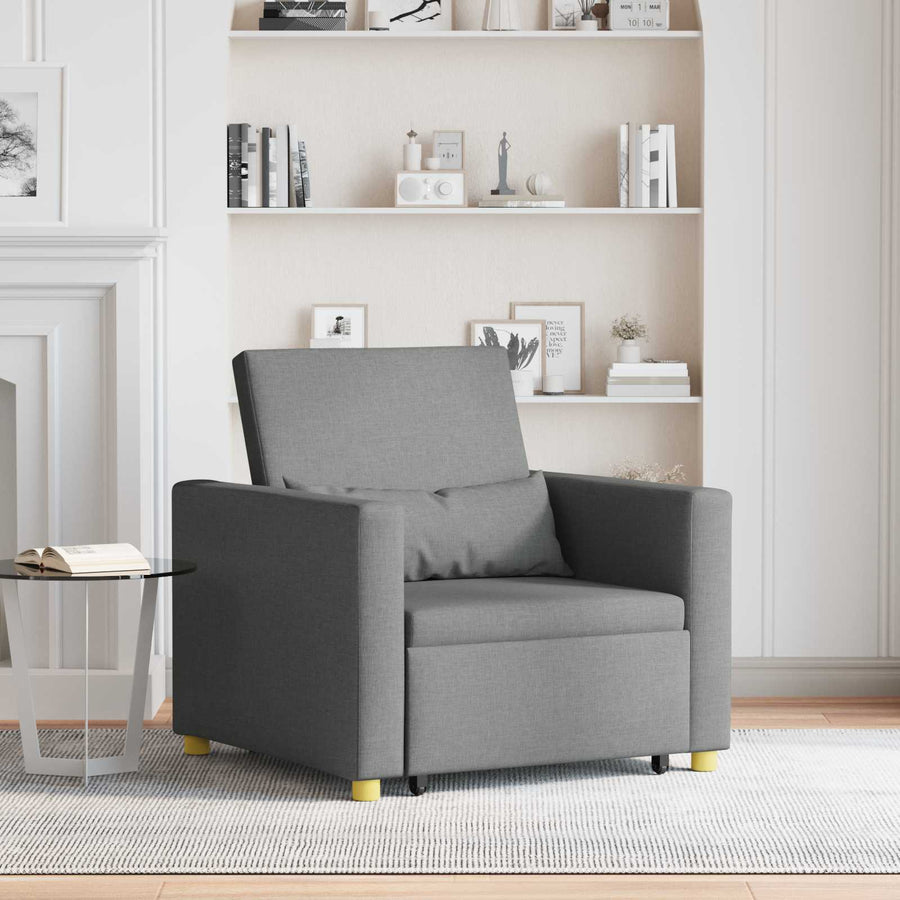 Pull out Sofa Bed Single Dark grey 90 x 165 x 87 cm Fabric