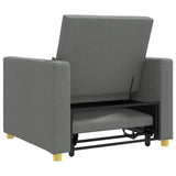 Pull out Sofa Bed Single Dark grey 90 x 165 x 87 cm Fabric - Close-Up Angle