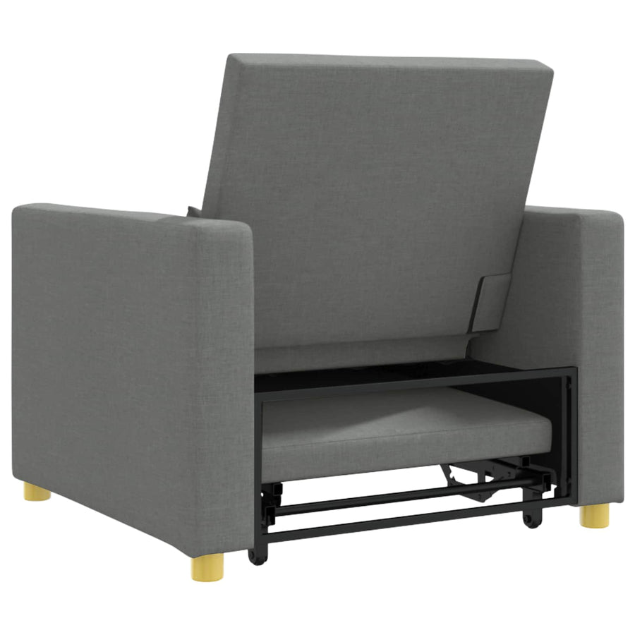 Pull out Sofa Bed Single Dark grey 90 x 165 x 87 cm Fabric