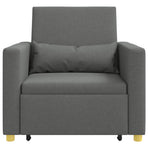 Pull out Sofa Bed Single Dark grey 90 x 165 x 87 cm Fabric