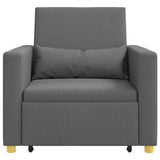 Pull out Sofa Bed Single Dark grey 90 x 165 x 87 cm Fabric - 45-Degree Angle