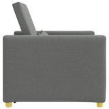 Pull out Sofa Bed Single Dark grey 90 x 165 x 87 cm Fabric - Rear View