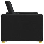 Pull out Sofa Bed Single Black 90 x 165 x 87 cm Fabric