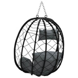 Hanging Egg Chair Anthracite 91.5 x 54.5 x 107 cm Poly Rattan