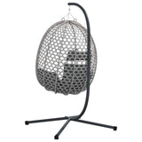 Hanging Egg Chair Manual Anthracite and grey 104 x 100 x 191 cm