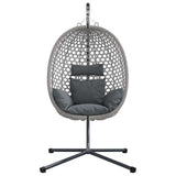 Hanging Egg Chair Manual Anthracite and grey 104 x 100 x 191 cm