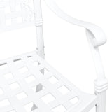 Garden Chair 2 pcs White 55 x 56.5 x 91cm Aluminium