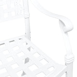 Garden Chair 2 pcs White 55 x 56.5 x 91cm Aluminium - Low Angle