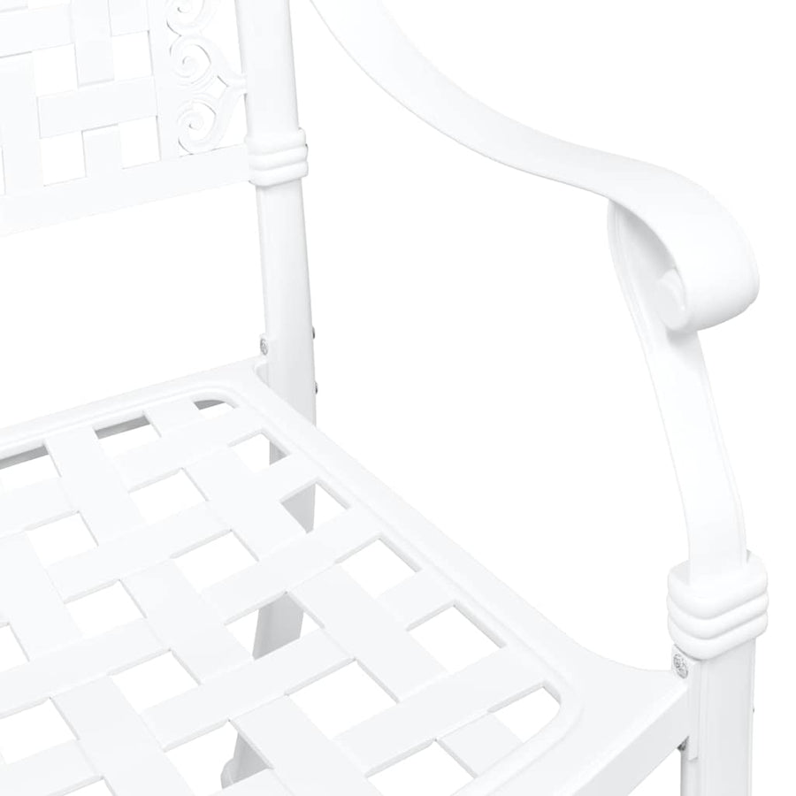 Garden Chair 2 pcs White Aluminium