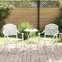 Garden Chair 2 pcs White Aluminium