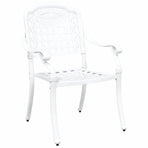 Garden Chair 2 pcs White Aluminium