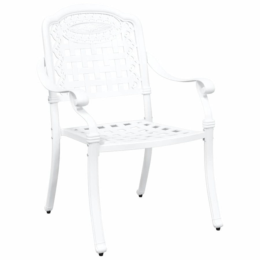 Garden Chair 2 pcs White Aluminium