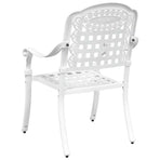 Garden Chair 2 pcs White Aluminium