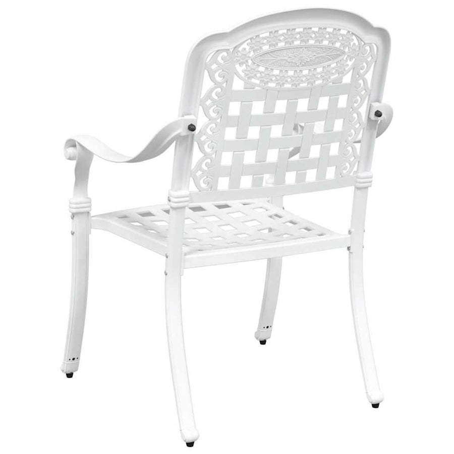 Garden Chair 2 pcs White Aluminium