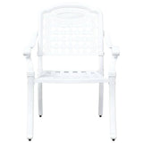 Garden Chair 2 pcs White 55 x 56.5 x 91cm Aluminium