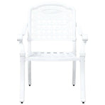 Garden Chair 2 pcs White Aluminium