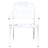 Garden Chair 2 pcs White 55 x 56.5 x 91cm Aluminium - Top-Down View