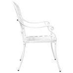 Garden Chair 2 pcs White Aluminium