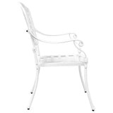 Garden Chair 2 pcs White 55 x 56.5 x 91cm Aluminium - 45-Degree Angle