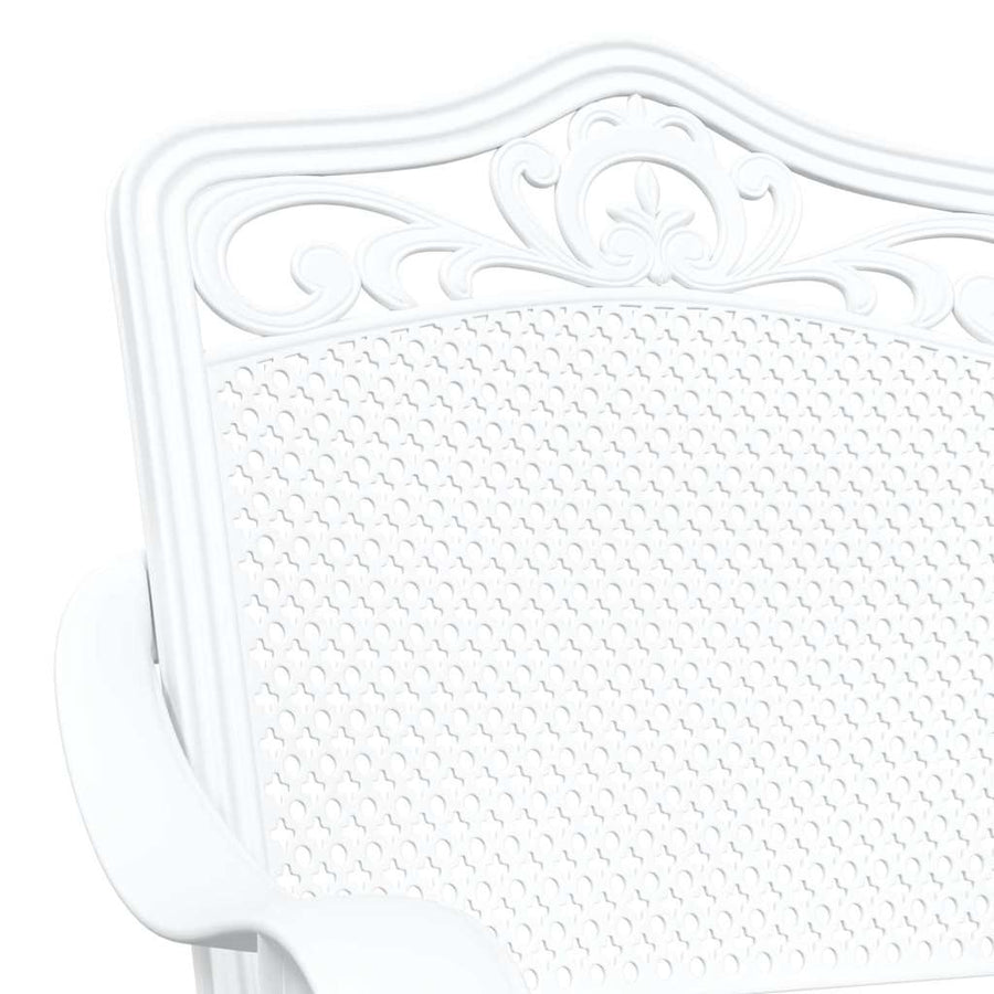 Garden Chair 2 pcs White Aluminium