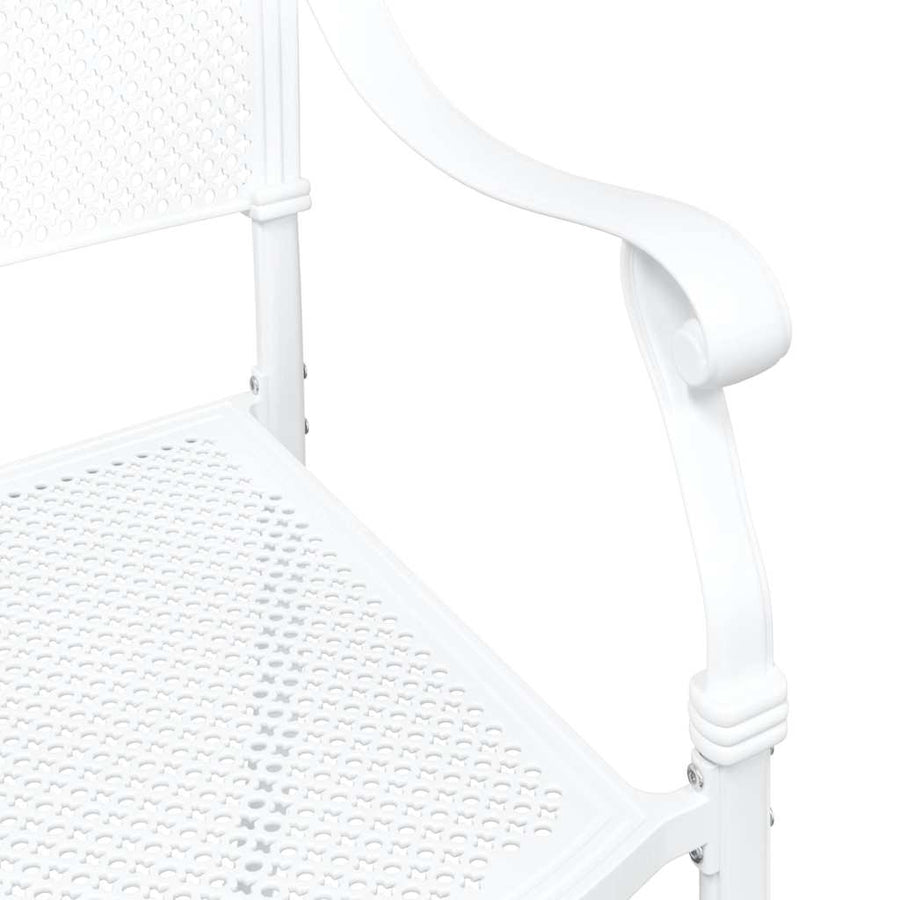 Garden Chair 2 pcs White Aluminium