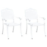 Garden Chair 2 pcs White 55 x 55 x 92.5cm Aluminium