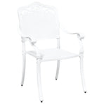 Garden Chair 2 pcs White Aluminium