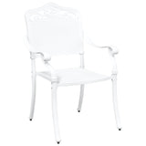 Garden Chair 2 pcs White 55 x 56.5 x 91cm Aluminium - Side View