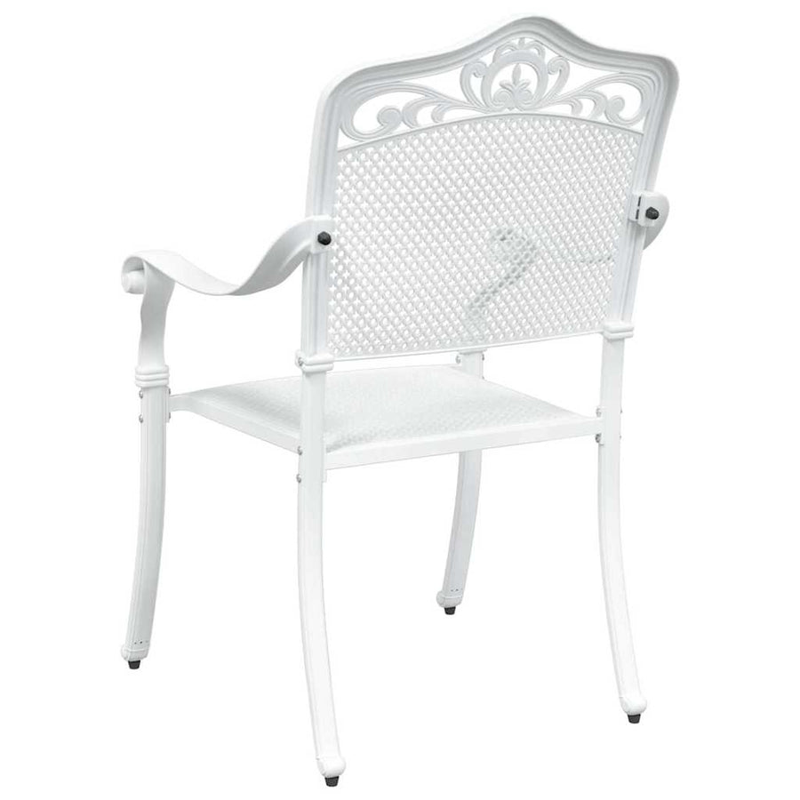 Garden Chair 2 pcs White Aluminium