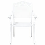 Garden Chair 2 pcs White Aluminium