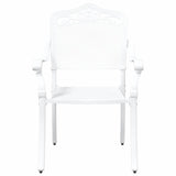 Garden Chair 2 pcs White 55 x 56.5 x 91cm Aluminium - Top-Down View