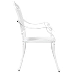 Garden Chair 2 pcs White Aluminium