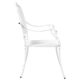 Garden Chair 2 pcs White 55 x 56.5 x 91cm Aluminium - 45-Degree Angle