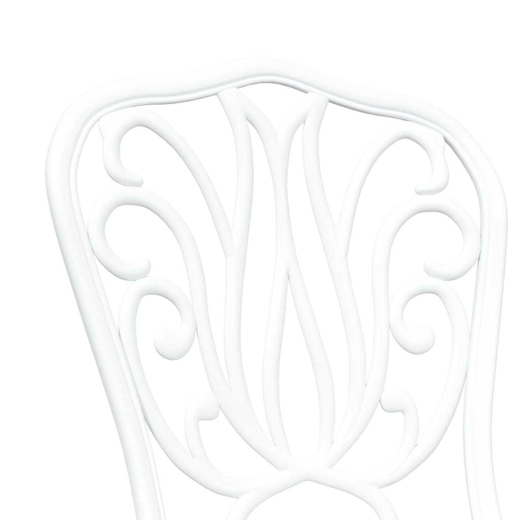 Garden Bistro Set 3 pcs White Aluminium