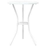 Garden Bistro Set 3 pcs White Aluminium - 45-Degree Angle